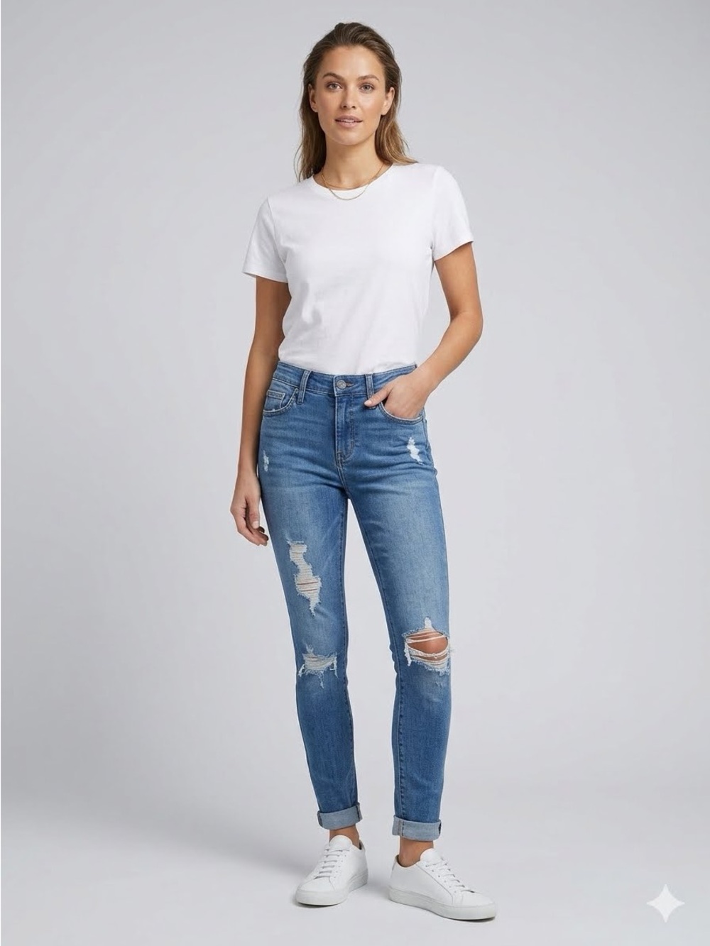 James Jeans Distressed Blue Skinny Jeans